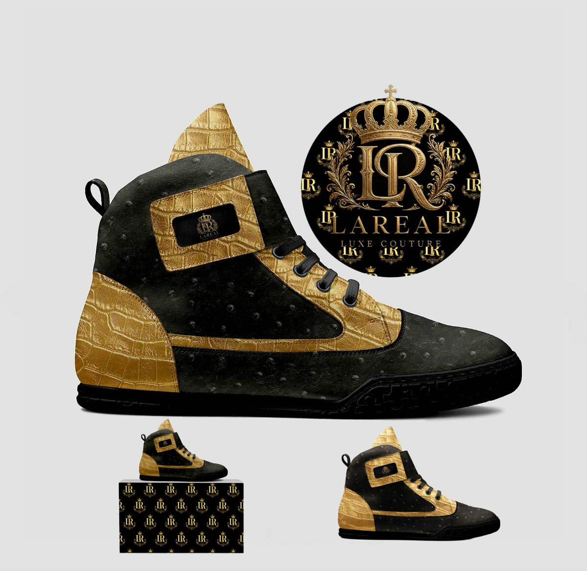 The Royal Crown #UR1402 - Modern Strap High Top